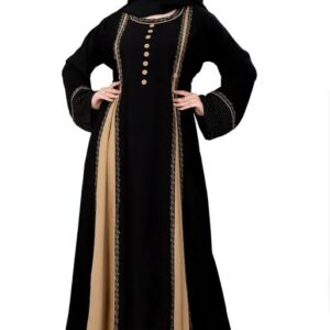 Stylish Black Brown Abaya